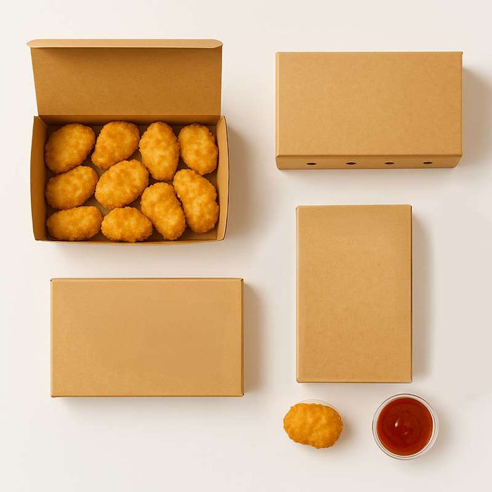 Boîte Kraft XL pour Nuggets  180x105mm H70mm-200Pcs