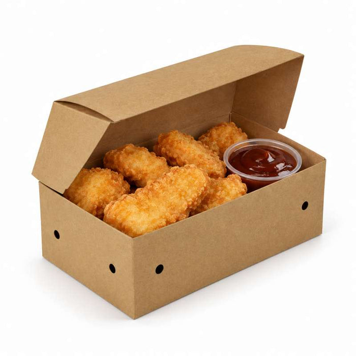 Boîte Kraft XL pour Nuggets  180x105mm H70mm-200Pcs