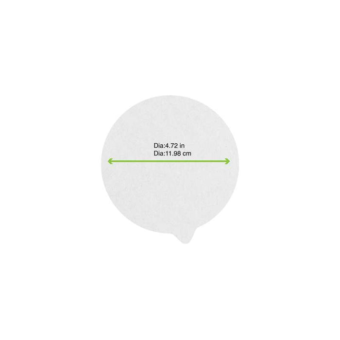 Opercule rond scellable "Opercover" en papier blanc Ø120mm - 1000Pcs