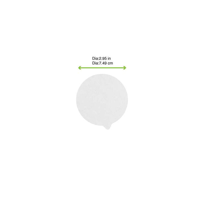 Opercule rond en papier blanc scellable Ø76mm - 1000Pcs