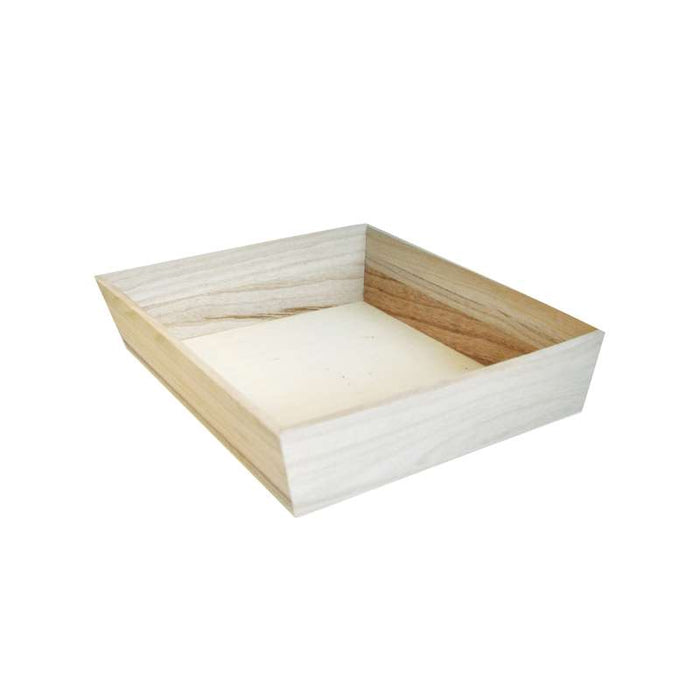 Plateau repas bois NOA 260x260mm H66mm-10Pcs