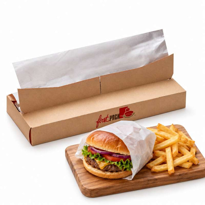 Papier alimentaire blanc enchevêtré en boite distributrice  360x250mm-4200Pcs