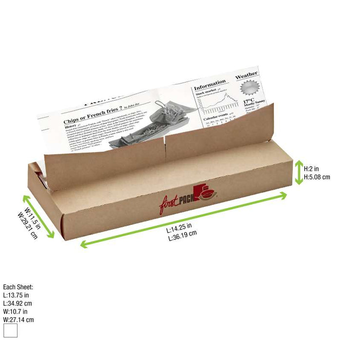Papier alimentaire blanc ingraissable impression journal en boite distributrice  350x270mm-1000Pcs