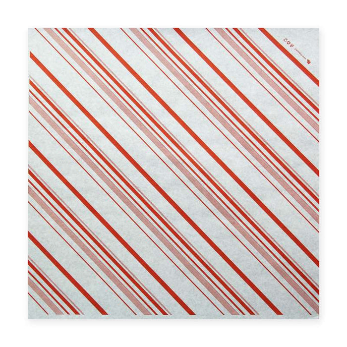 Feuille ingraissable blanche à rayures rouges pour sandwichs 310x320mm - 500Pcs