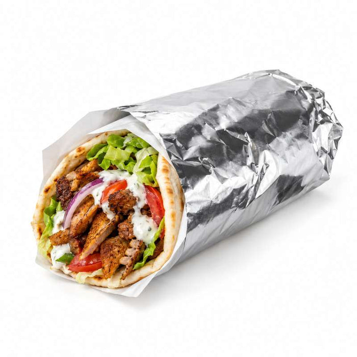 Papier alimentaire aluminium et blanc  250x350mm-500Pcs
