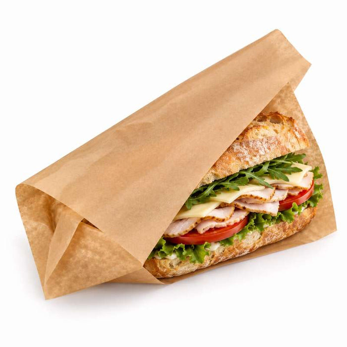 Papier alimentaire kraft brun ingraissable  400x400mm-1000Pcs