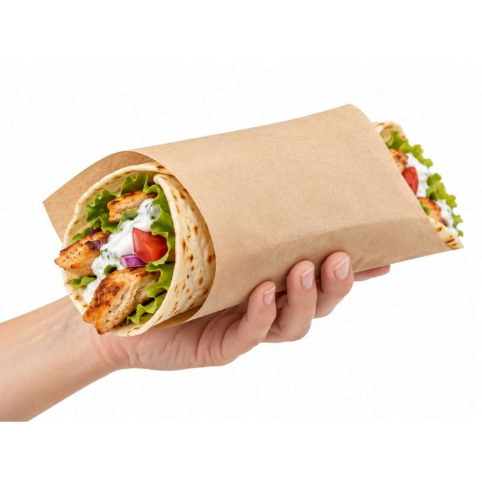 Sac papier brun ouvert sur 2 côtés  120x130mm-1000Pcs