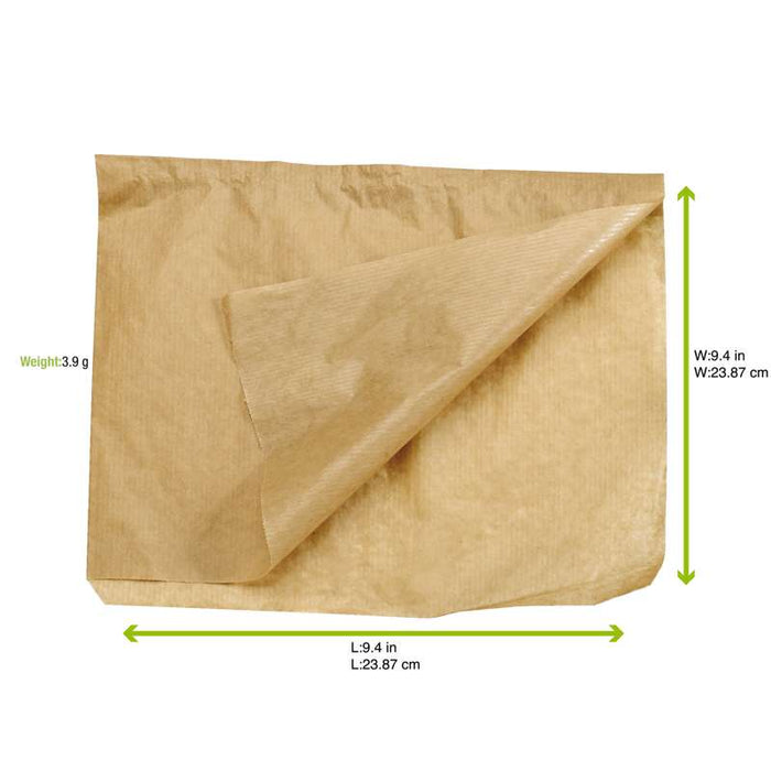 Sac papier brun ouvert sur 2 côtés  240x240mm-1000Pcs