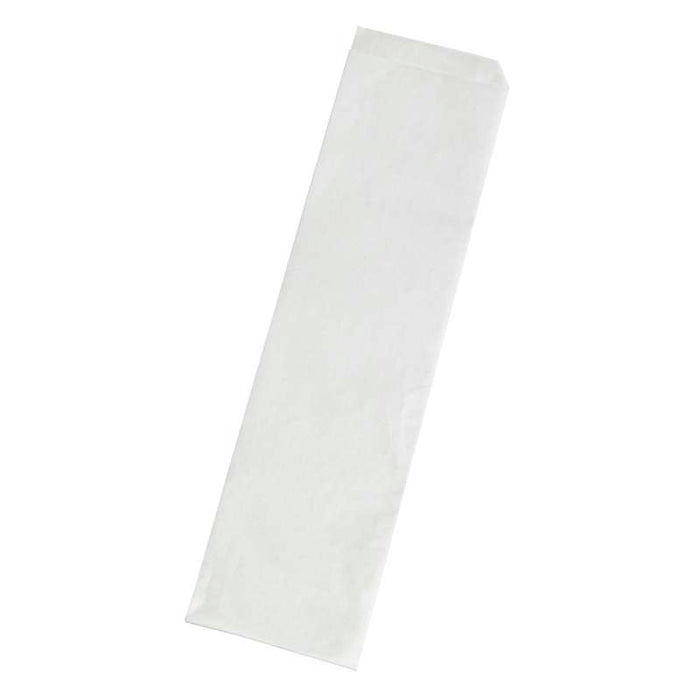 Sac papier blanc ingraissable ouvert sur 2 côtés  340x85mm-1000Pcs