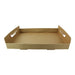Plateau en carton kraft brun avec poignées  310x310mm H42mm-100Pcs