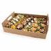 Plateau en carton kraft brun avec poignées  390x290mm H42mm-100Pcs