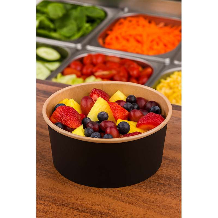 Saladier rond Buckaty en carton kraft noir  H75mm 900ml-360Pcs