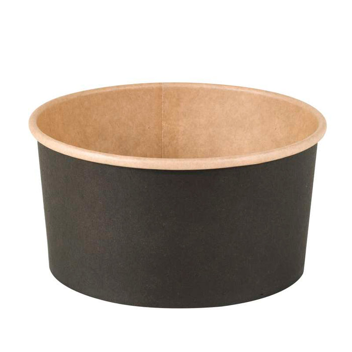Saladier rond Buckaty en carton kraft noir  H75mm 900ml-360Pcs