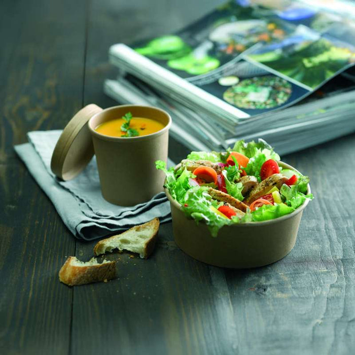 Pot carton kraft brun chaud et froid   H89mm 360ml - 500Pcs