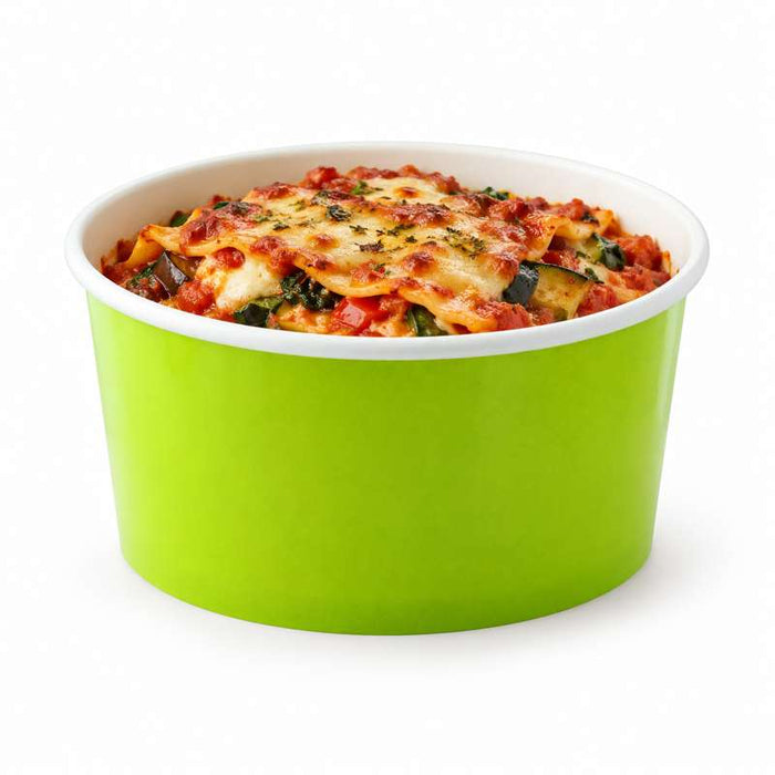 Saladier rond en carton vert "Buckaty"   H75mm 900ml-360Pcs