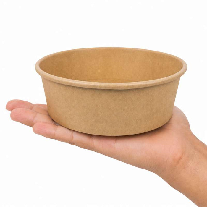 Saladier "Buckaty" rond en carton kraft Ø165mm H65mm 1000ml - 360Pcs