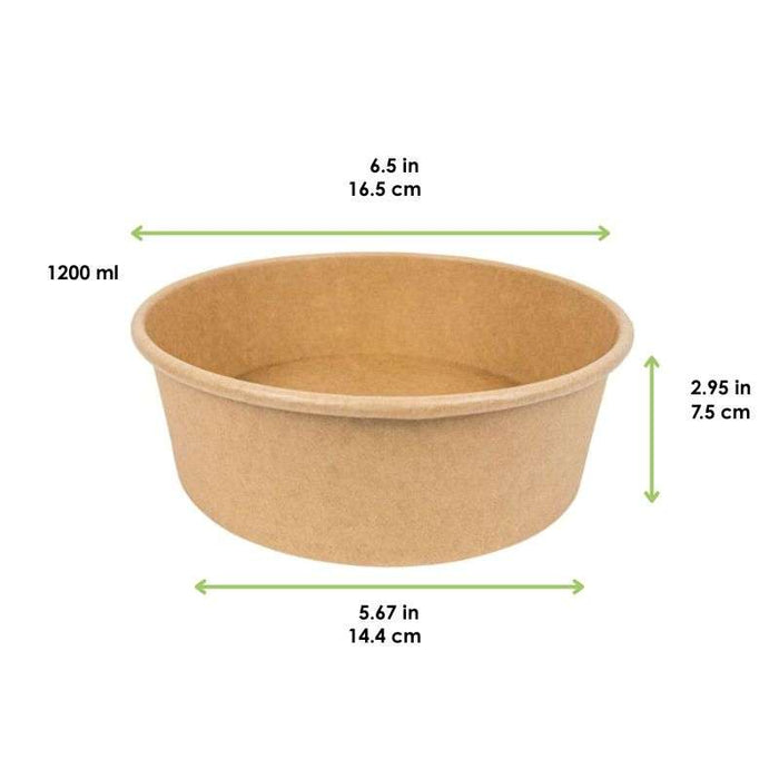 Saladier kraft "Buckaty" multi-usage  H75mm 1200ml-360Pcs