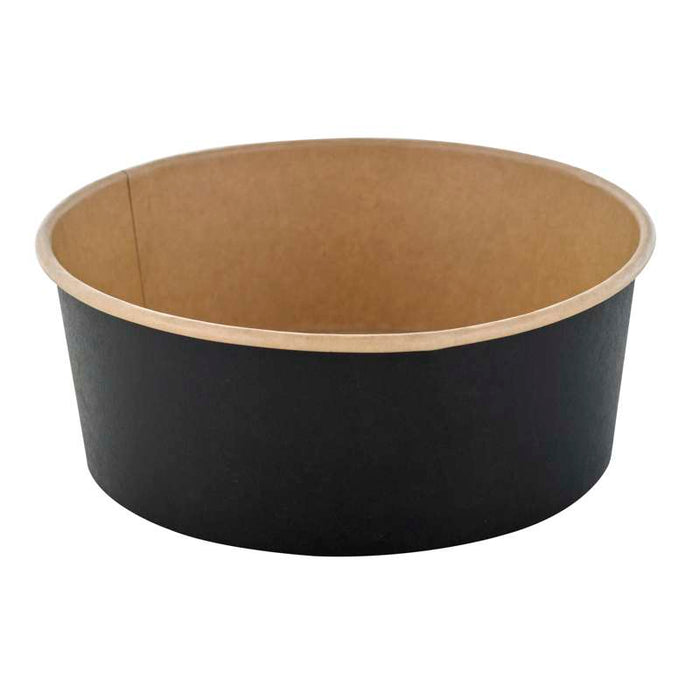 Saladier rond Buckaty en carton kraft noir  H70mm 1300ml-360Pcs