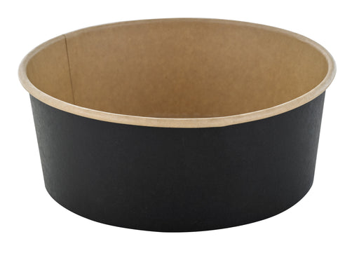 Saladier rond Buckaty en carton kraft noir  H70mm 1300ml-360Pcs