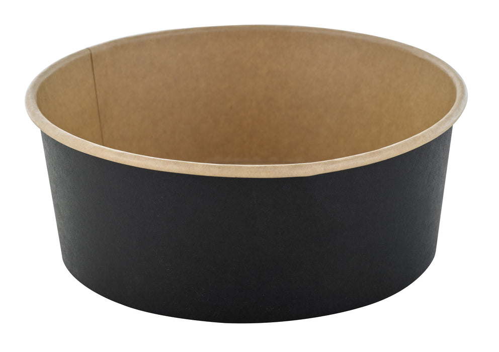 Saladier rond Buckaty en carton kraft noir  H70mm 1300ml-360Pcs