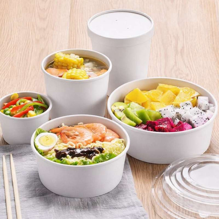Saladier rond en carton blanc "Buckaty"   H66mm 1500ml-300Pcs