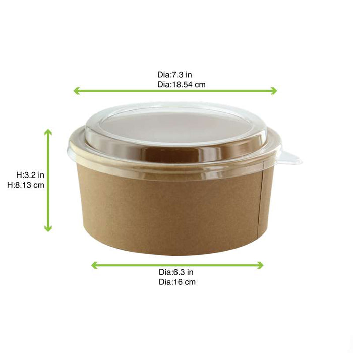 Saladier rond en carton kraft "Buckaty"   H82mm 1560ml-360Pcs