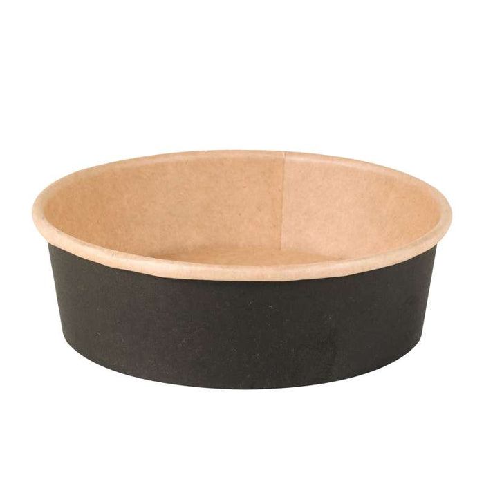 Saladier rond Buckaty en carton kraft noir  H45mm 480ml-360Pcs