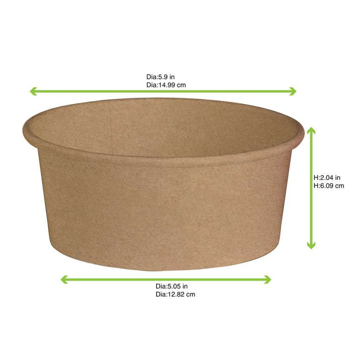 Saladier kraft "Buckaty" multi-usage  H60mm 700ml-360Pcs
