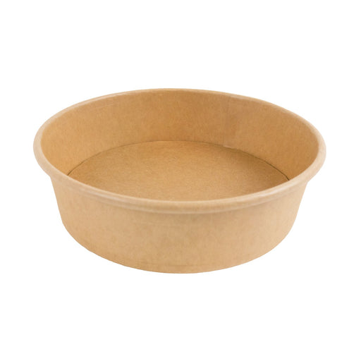 Saladier rond en carton kraft double PE "Buckaty"   H50mm 880ml-360Pcs