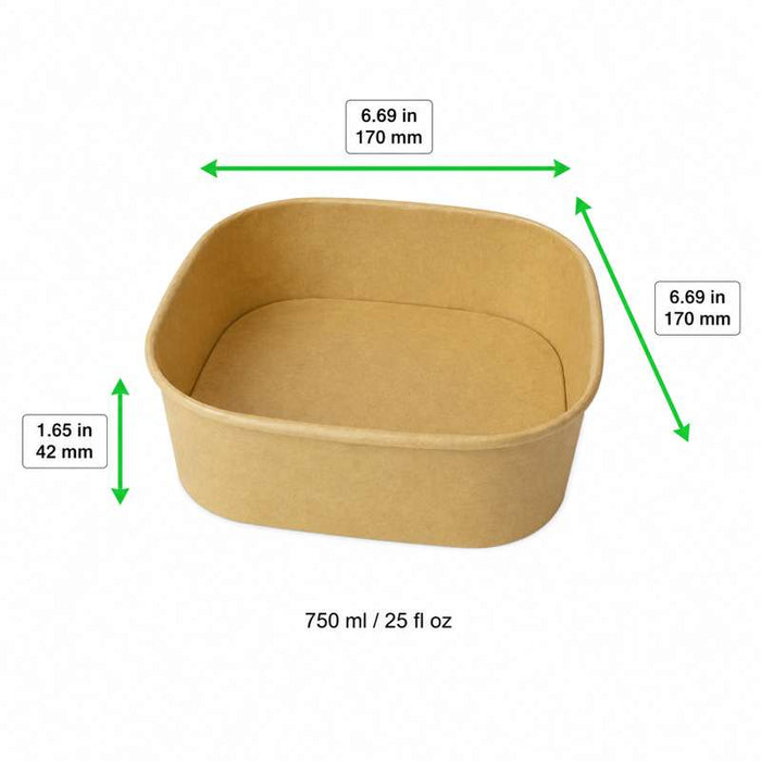 Saladier KraftCarré Multi Usage 170x170mm H42mm 750ml-300Pcs