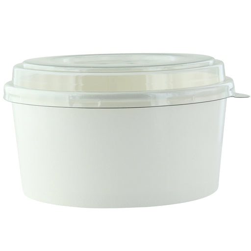Saladier rond Blanc "Buckaty" et couvercle PET   H67mm 1 140ml-200Pcs