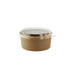 Combo Saladier en carton kraft et couvercle PET   H63mm 500ml-500Pcs