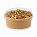 Combo Saladier en carton kraft et couvercle PET   H50mm 550ml-300Pcs