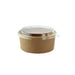 Combo Saladier en carton kraft et couvercle PET   H50mm 550ml-300Pcs