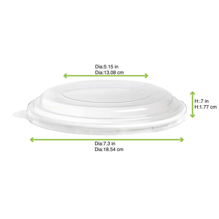 Couvercle rond transparent en PLA pour saladier Ø185mm - 360Pcs