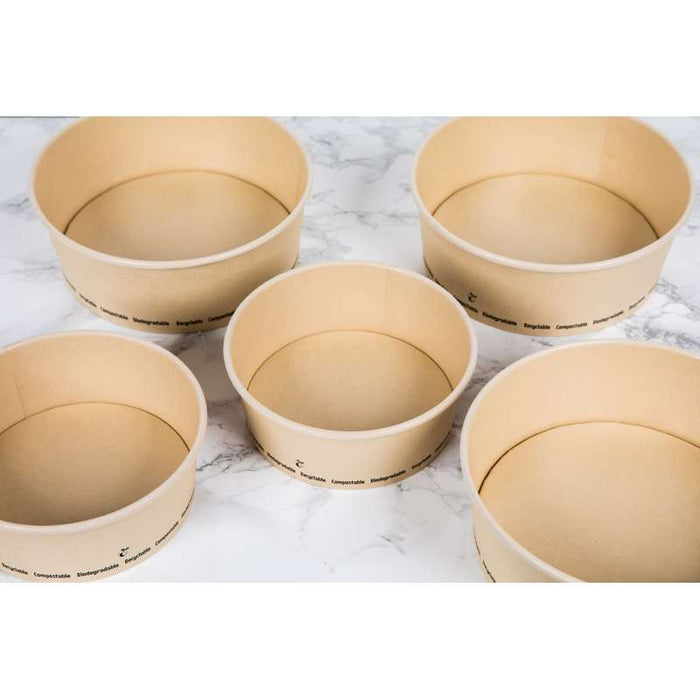 Saladier rond en carton fibre de bambou "Buckaty"   H60mm 750ml-360Pcs