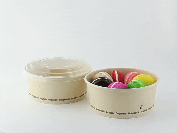 Saladier rond en carton fibre de bambou "Buckaty"   H60mm 750ml-360Pcs