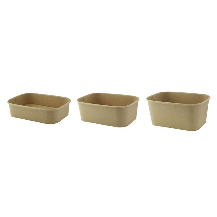 Saladier rectangulaire en kraft lamine pp 170x120mm H56mm 750ml-200Pcs