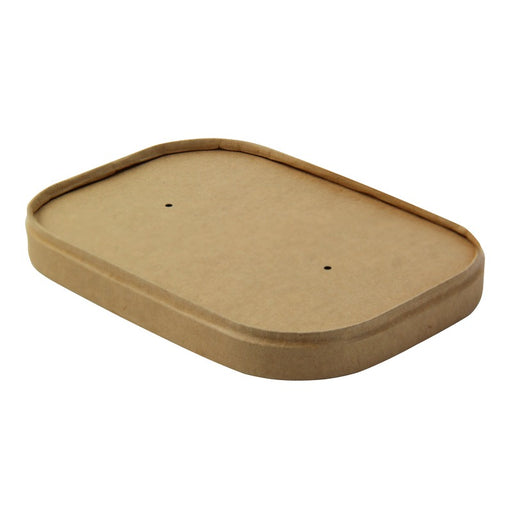 Couvercle rectangulaire plat en carton brun perforé pour la vapeur 172x124mm H16mm-200Pcs