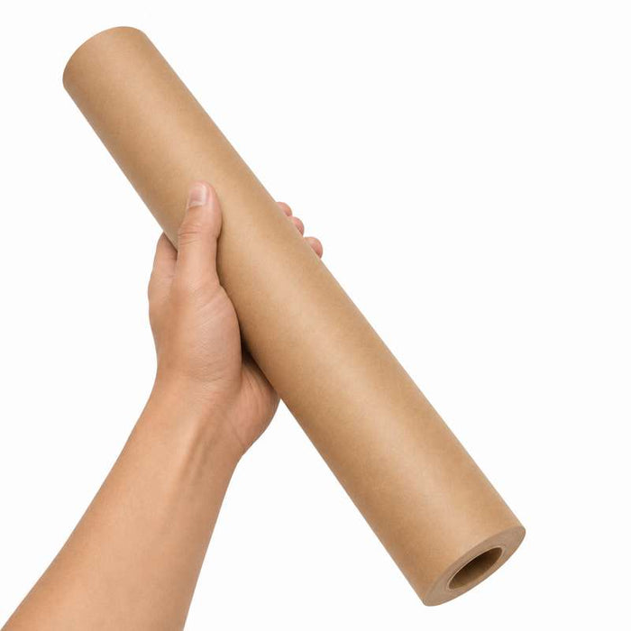 Papier cuisson kraft brun siliconé double face en rouleau 450mm x 50m - 12Pcs