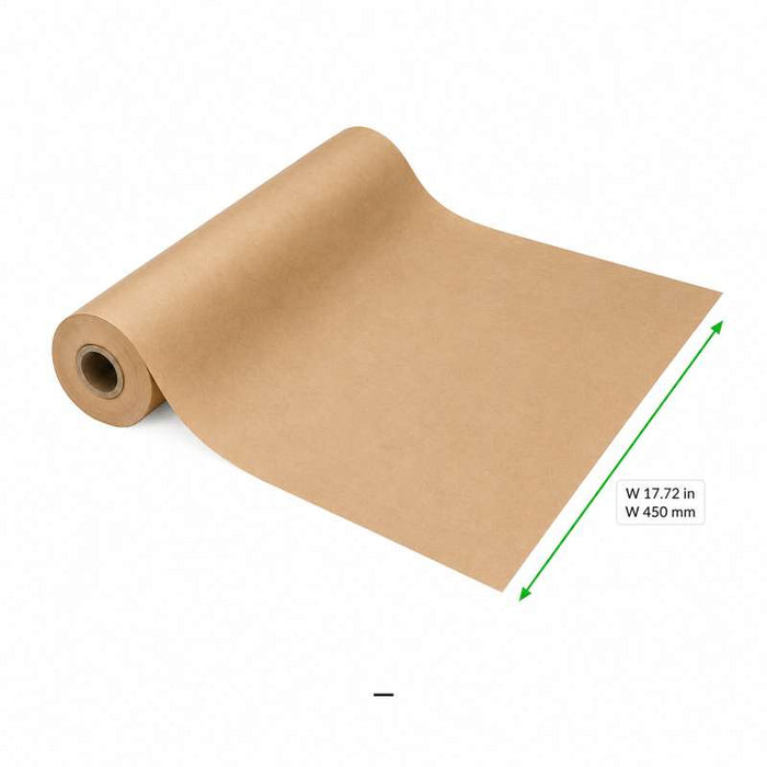 Papier cuisson kraft brun siliconé double face en rouleau 450mm x 50m - 12Pcs