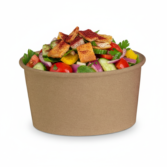 Saladier kraft Buckaty multi-usage sans plastique  H65mm 1200ml-360Pcs
