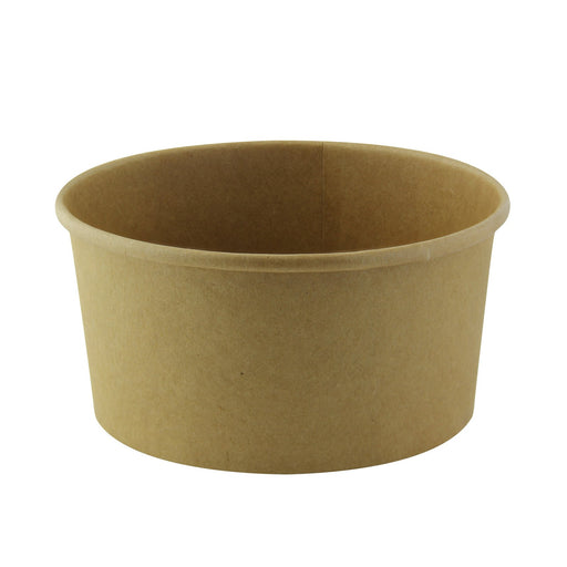 Saladier rond Buckaty en carton brun sans matière plastique, Waterbased  H48mm 480ml-360Pcs
