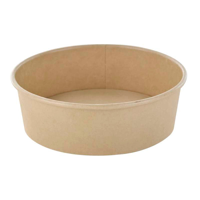 Saladier rond Buckaty en carton brun fibre de bambou  H47mm 480ml-360Pcs