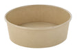 Saladier rond Buckaty en carton brun fibre de bambou  H47mm 480ml-360Pcs