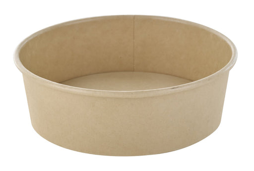 Saladier rond Buckaty en carton brun fibre de bambou  H47mm 480ml-360Pcs
