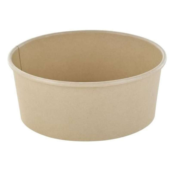 Saladier "Buckaty" rond en carton fibre de bambou sans plastique Ø150mm H50mm 580ml - 360Pcs