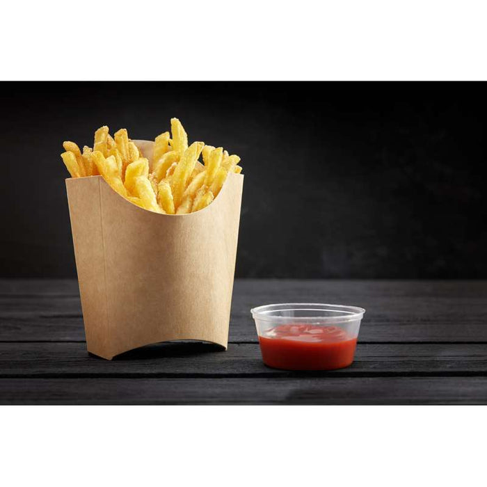Pochette kraft pour frites 250gsm  115x90mm H110mm-1200Pcs