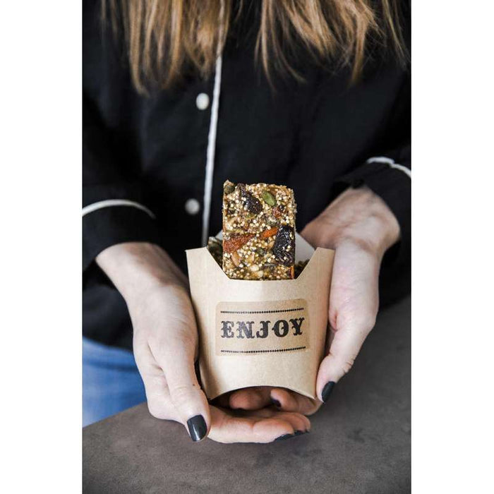 Pochette kraft pour frites 250gsm  115x90mm H110mm-1200Pcs