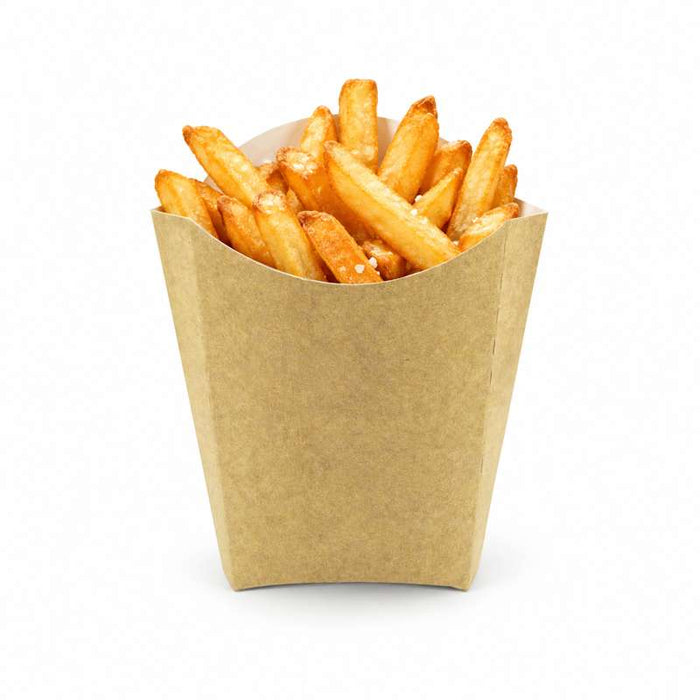 Pochette kraft pour frites  250gsm  115x90mm H140mm 480ml-1100Pcs